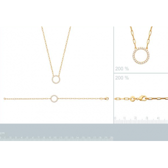 Collier plaqué-or 750/000 3 microns oz 97350345