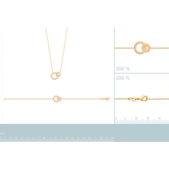 Bracelet plaqué-or 750/000 3 microns oz 97338318