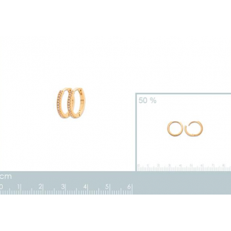 Créoles plaqué-or 750/000 3 microns oz 2634210