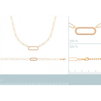 Bracelet plaqué-or 750/000 3 microns oz 97345418