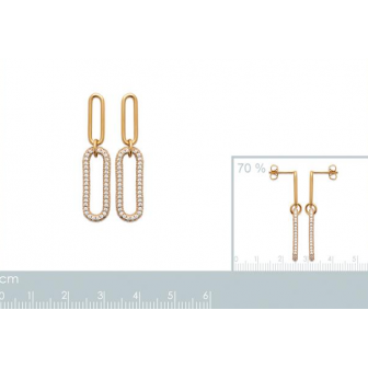 Boucles d'oreilles plaqué-or 750/000 3 microns oz 2588510