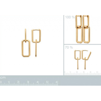 Boucles d'oreilles plaqué-or 750/000 3 microns 2591900
