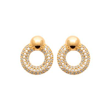 Boucles d'oreilles plaqué-or 750/000 3 microns oz 2575910