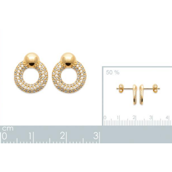 Boucles d'oreilles plaqué-or 750/000 3 microns oz 2575910