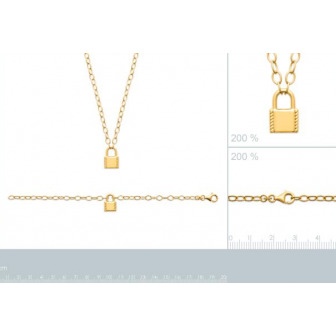 Collier plaqué-or 750/000 3 microns 92189045