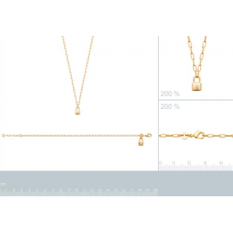 Collier plaqué-or 750/000 3 microns 97352945