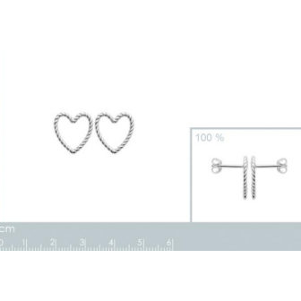 Boucles d'oreilles argent rhodié 925/000 73005400