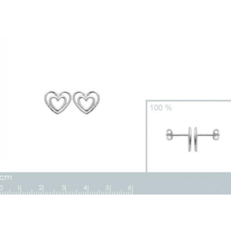 Boucles d'oreilles argent rhodié 925/000 73005700