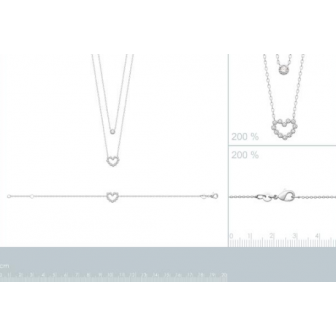 Collier argent rhodié 925/000 oz 873624