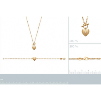 Collier plaqué-or 3 microns 750/000 bicolore oz 97364645