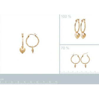 Créoles plaqué-or 3 microns 750/000 oz 2647110