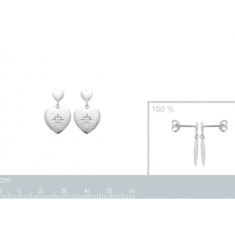 Boucles d'oreilles argent rhodié 925/000 oz 13007210