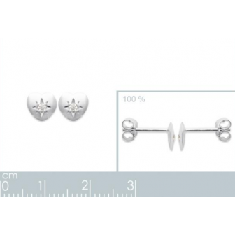 Boucles d'oreilles argent rhodié 925/000 oz 13007310