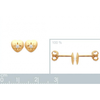 Boucles d'oreilles plaqué-or 3 microns 750/000 oz 23007310