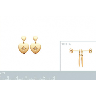 Boucles d'oreilles plaqué-or 3 microns 750/000 oz 23007210