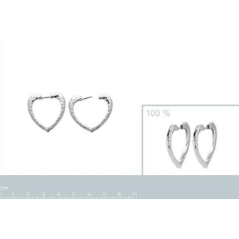 Créoles argent rhodié 925/000 7647300