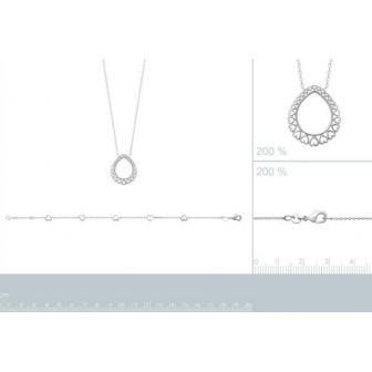 Collier argent rhodié 925/000 72190145