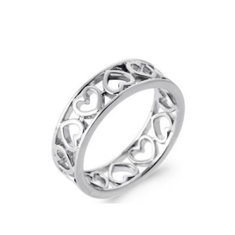 Bague argent rhodié 925/000 7929100