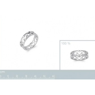 Bague argent rhodié 925/000 7929100