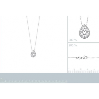 Collier argent rhodié 925/000 72191645