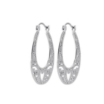 Créoles argent rhodié 925/000 XDR7400