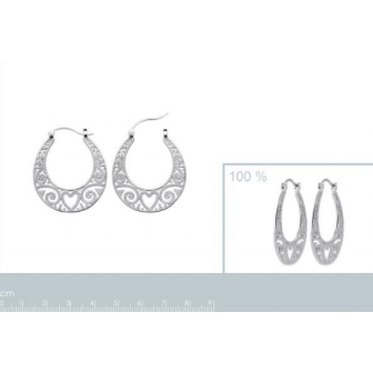 Créoles argent rhodié 925/000 7647400