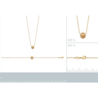 Collier plaqué-or 3 microns 750/000 92190645