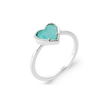 Bague argent rhodié 925/000 et pierre Amazonite 1933560