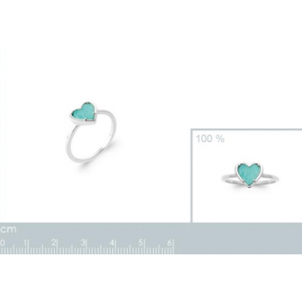 Bague argent rhodié 925/000 et pierre Amazonite 1933560